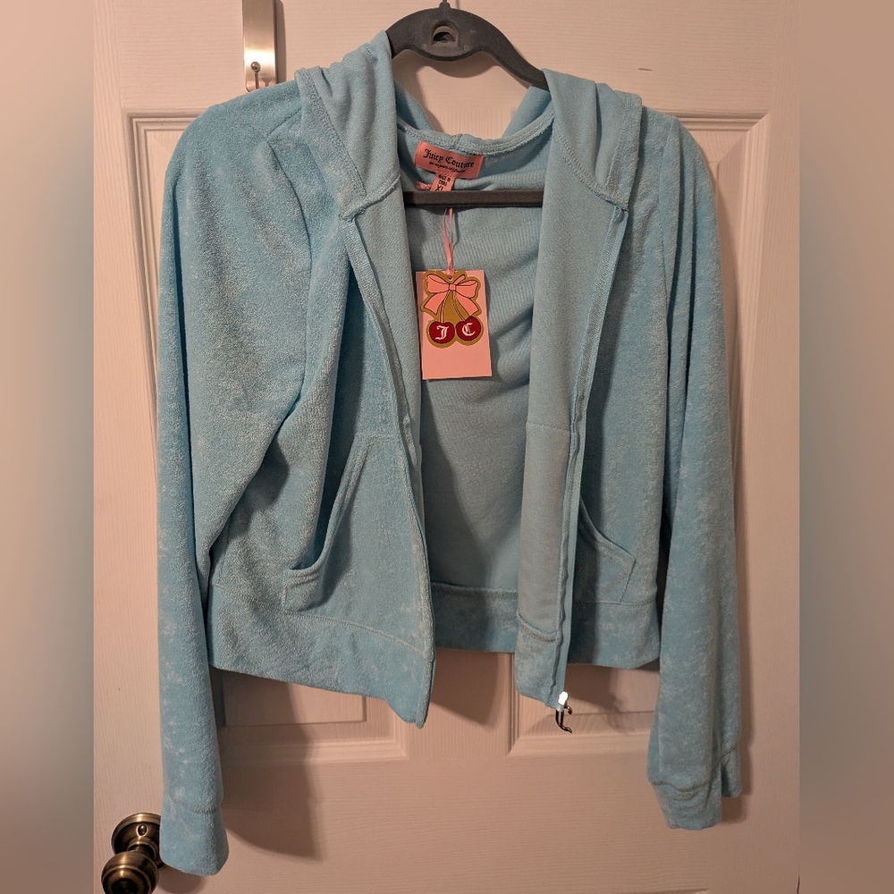 Crystal Blue XL Juicy Terrycloth Zipup